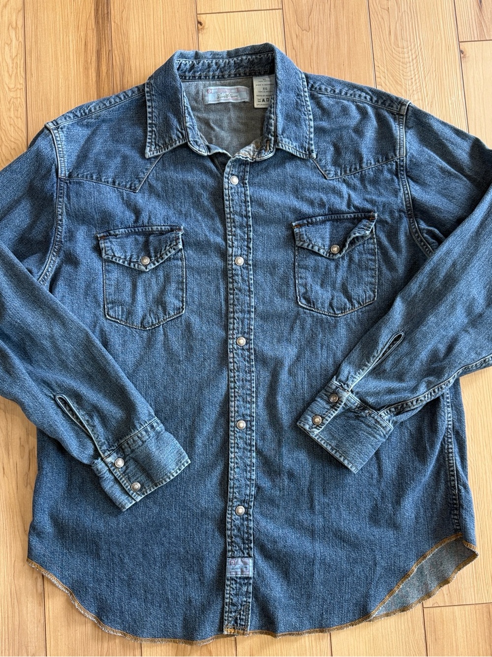 Levi's Men's Denim Snap Button-Down Shirt - Blue